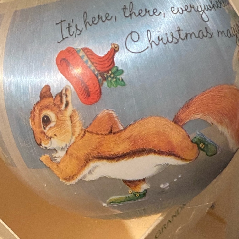 Vintage 1981 Hallmark Keepsake Ornament Christmas Magic Unbreakable Satin in Box - Picture 2 of 5